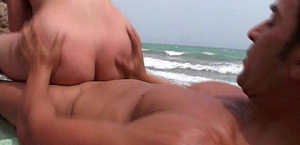  Hot young chuby busty french teen fucking with pervert guy on a nudist beach